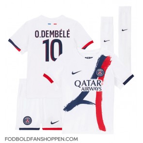 Paris Saint-Germain Ousmane Dembele #10 Udebanetrøje Børn 2024-25 Kortærmet (+ Korte bukser)